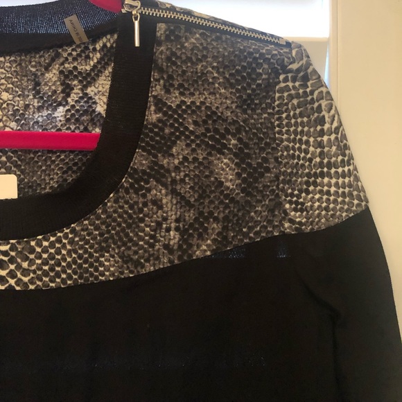 ❤️‍🔥NWT 2013 Sample Sale Rebecca Taylor Vintage Size 6 Black Snakeskin Top❤️‍🔥 - Picture 3 of 12
